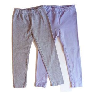 2 Pair Nanna Anderson Kids Leggings 5Y 110cm Lavender Heathr Gray OEKO Tex